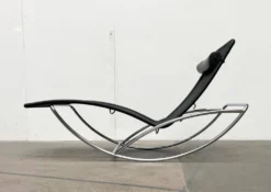 Chaise longue vintage modèle S 828 en acier tubulaire par Torben Skov pour Thonet, années 1980