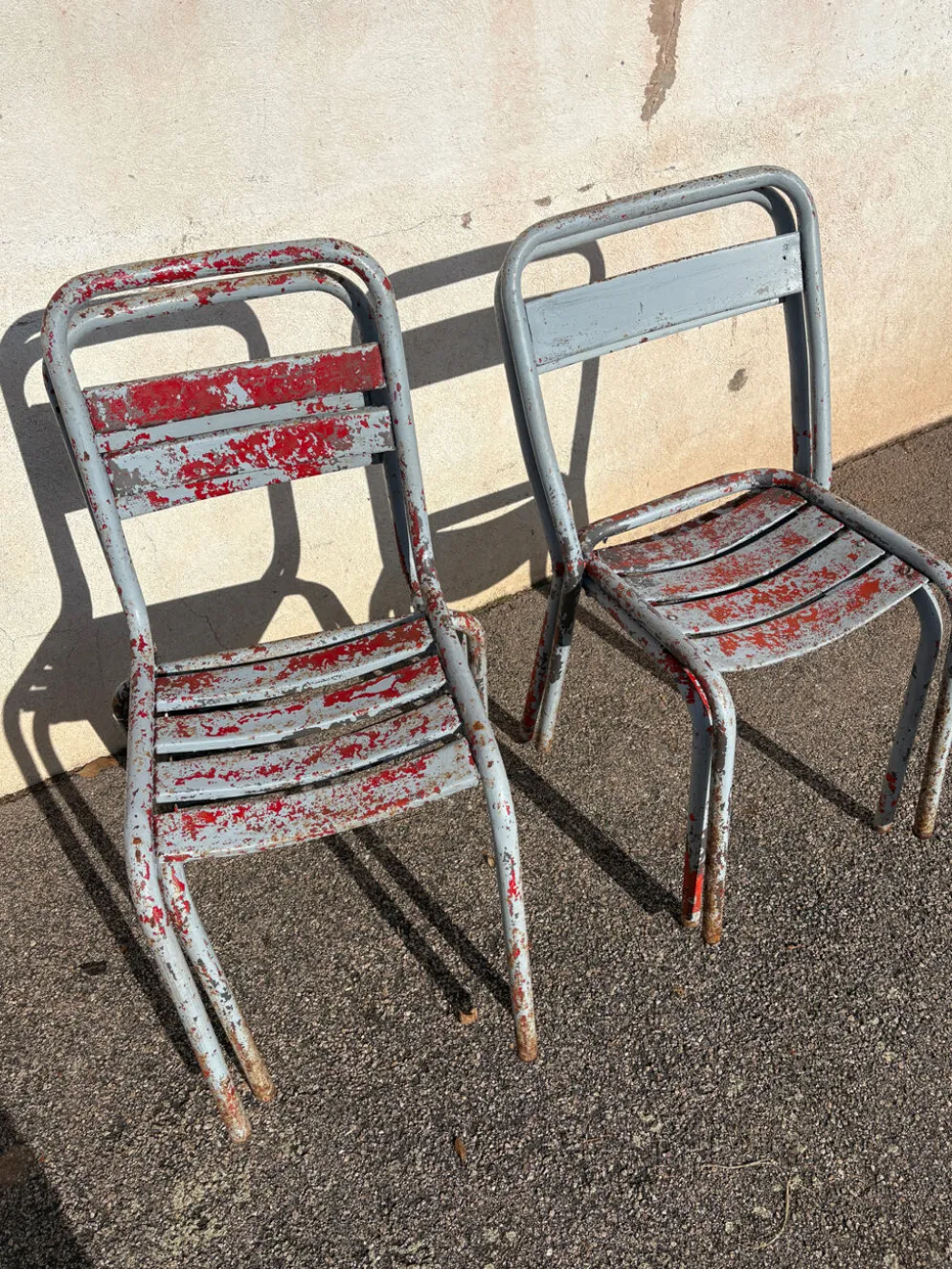 4 chaises bistrot métallique