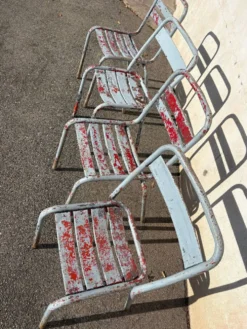 4 chaises bistrot métallique