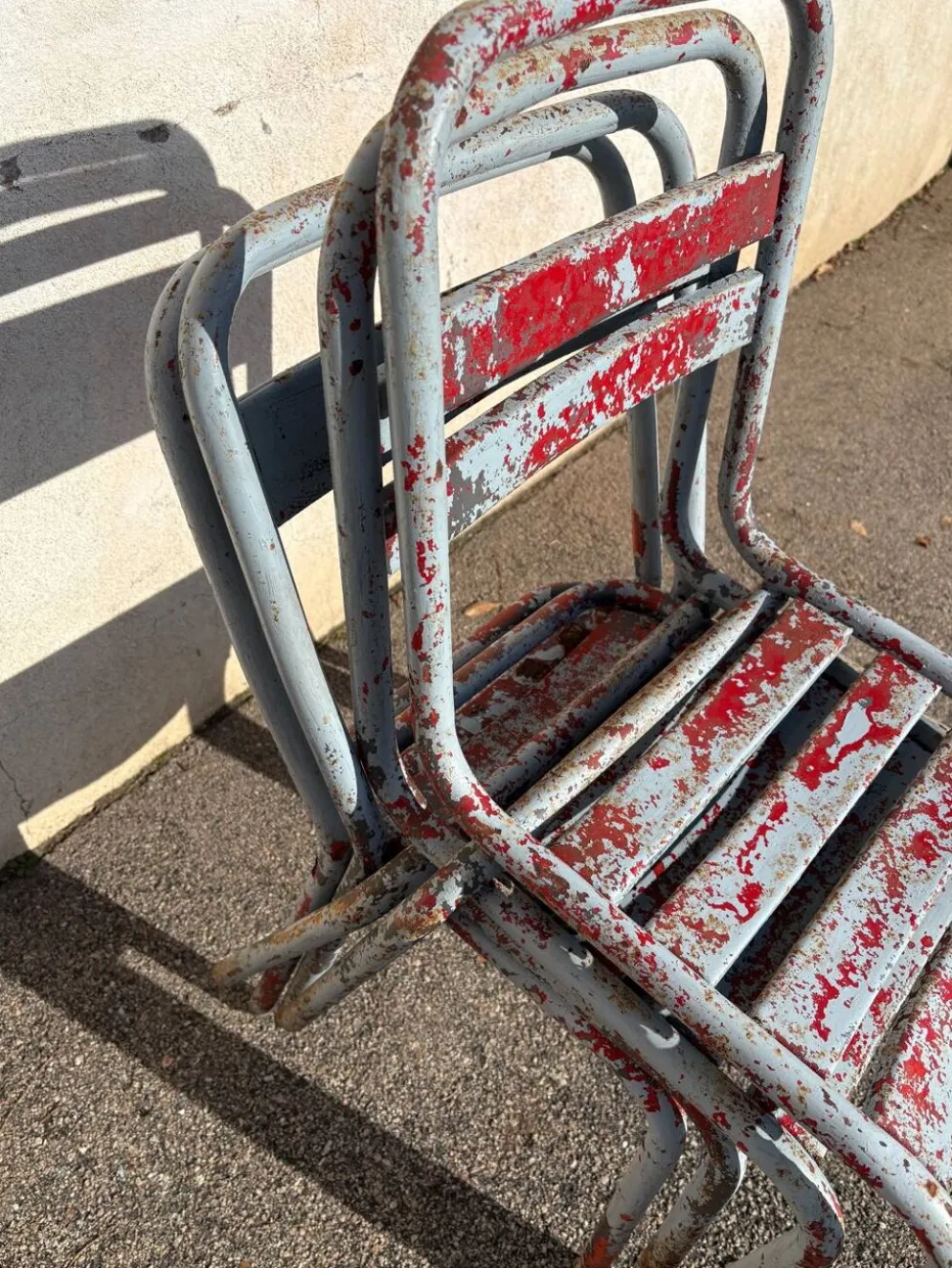 4 chaises bistrot métallique