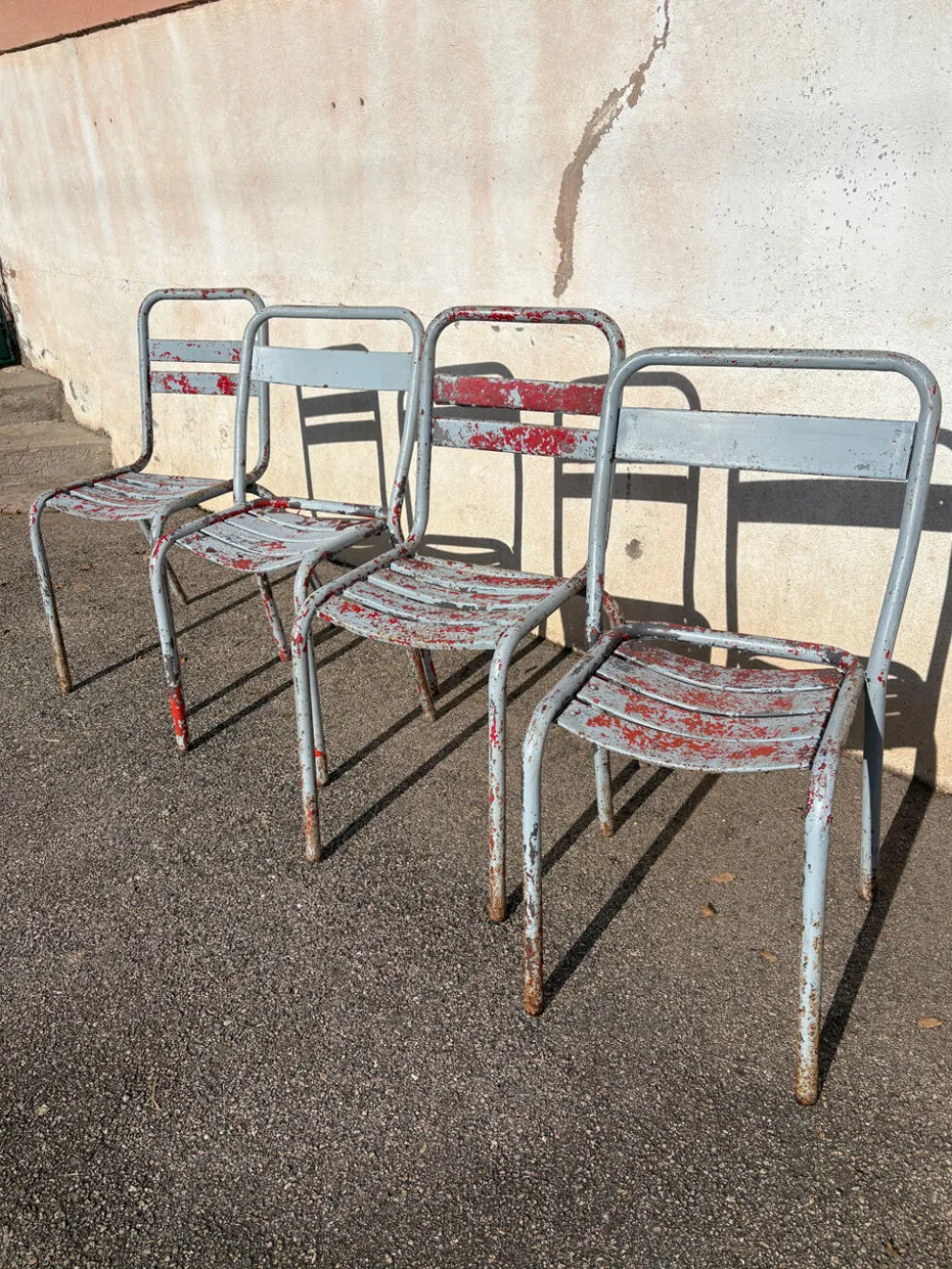 4 chaises bistrot métallique