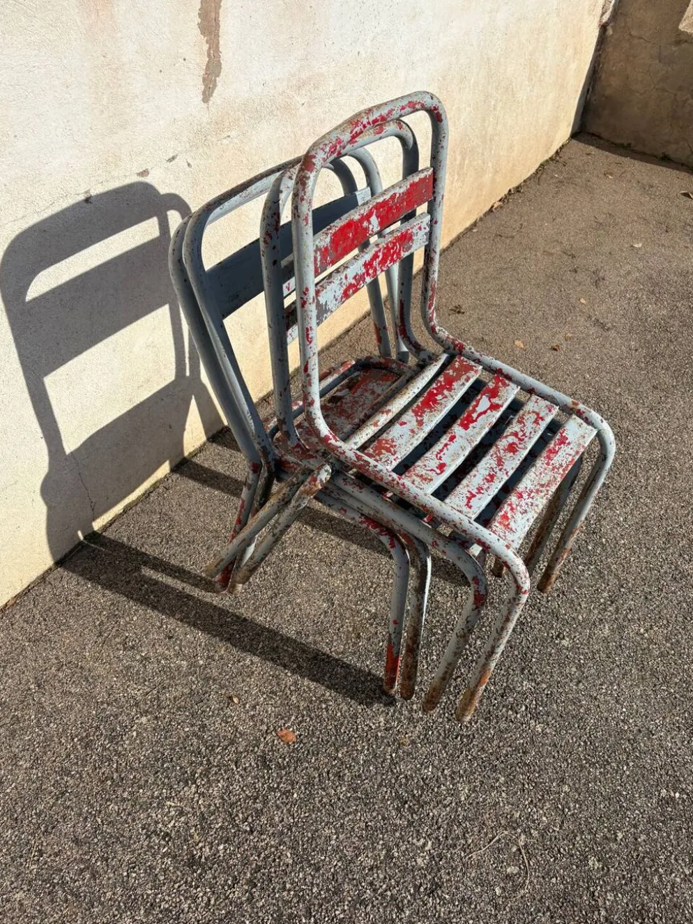 4 chaises bistrot métallique