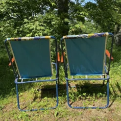 Chaises de camping pliantes années 70 , chaises de jardin