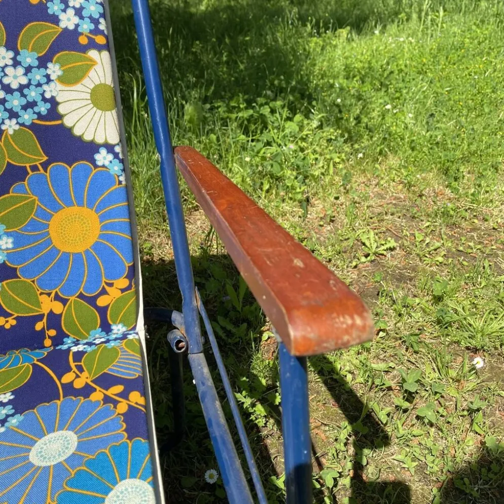 Chaises de camping pliantes années 70 , chaises de jardin