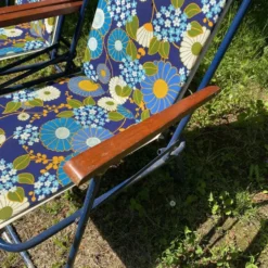 Chaises de camping pliantes années 70 , chaises de jardin