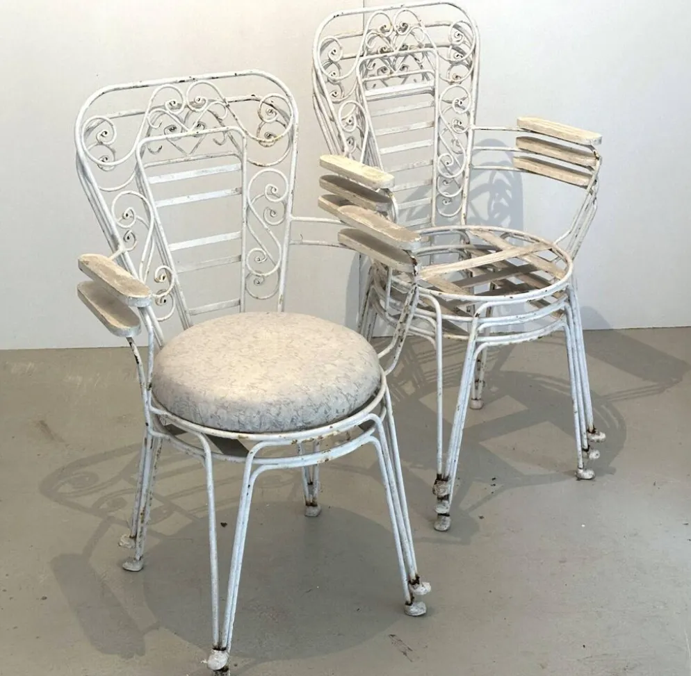 5 chaises de jardin, 1950