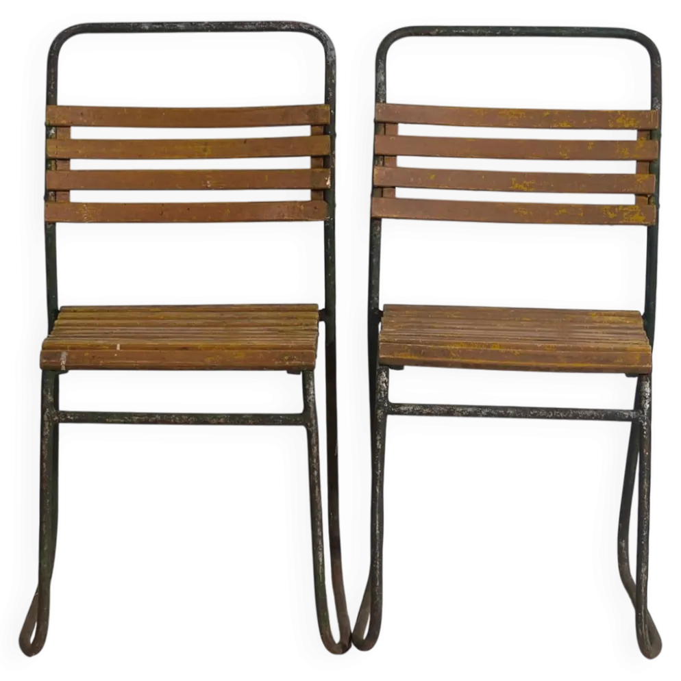 2 chaises de jardin anciennes, c.1920