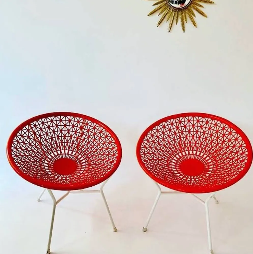Chaises de jardin Balloon attribuées à F. Fabiano et M. Panzini, Italie 1970s