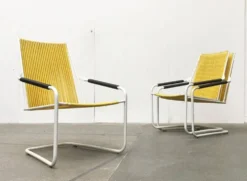 Chaises de jardin empilables Mauser allemandes de style mid-century moderne, ensemble de 3.