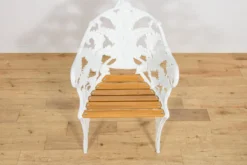 Chaises de jardin en fonte de style victorien Coalbrookdale, Royaume-Uni, années 1950, ensemble de 2.