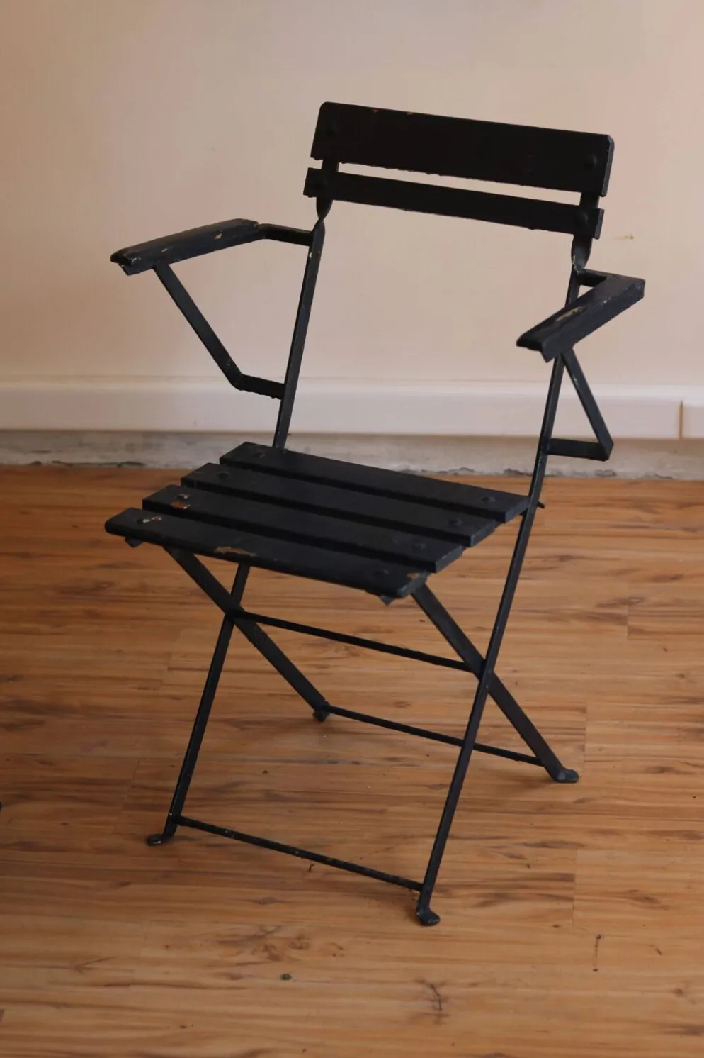 4 chaises de jardin pliantes, années 50