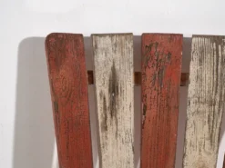 4 chaises de jardin rouges, c.1920