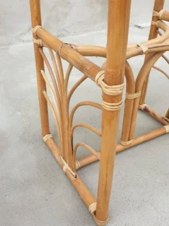 Chaises en Bambou, Italie, années 1960, lot de 3