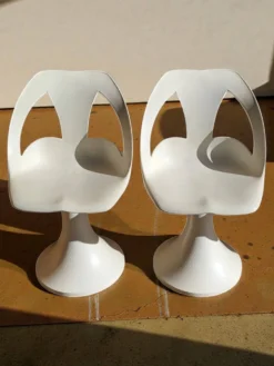 4 chaises et 1 Tabel Space Age 1960's