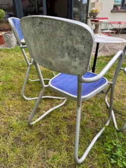4 chaises fauteuils jardin design Gaston Viort