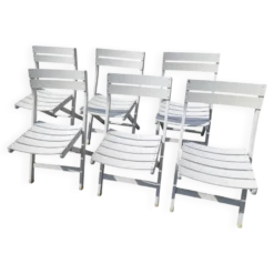 6 chaises jardin vntage 60 70 R Gleizes