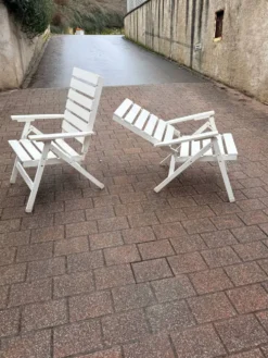 2 chaises transat des années 80