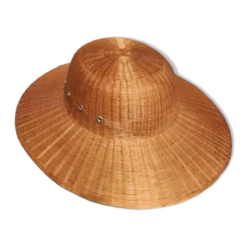 Chapeau colonial en rotin, des années 60-70