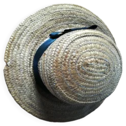 Chapeau en paille style canotier