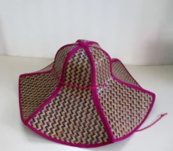 Chapeau paille tressée pliable