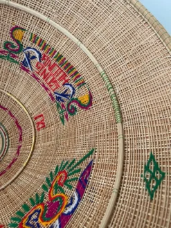 Chapeau vietnamien brodé