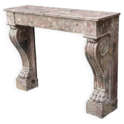 Cheminée Charles X en marbre de Waulsort, XIXème siècle