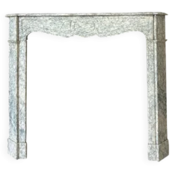 Cheminée de Louis XV pompadour circa 1900 marbre vert d’Estours