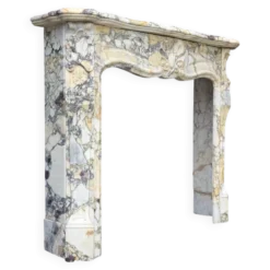 Cheminée de style Louis XV en marbre brèche violette, vers 1880