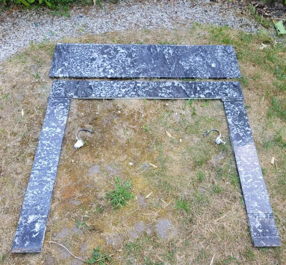Cheminée en marbre gris mi XIXe