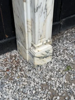 Cheminée Napoléon III en marbre Paonazzo vers 1880