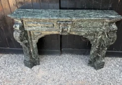 Cheminée Napoléon III en marbre vert antique, vers 1880