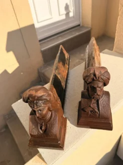 Chenets de cheminé en fonte