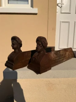 Chenets de cheminé en fonte