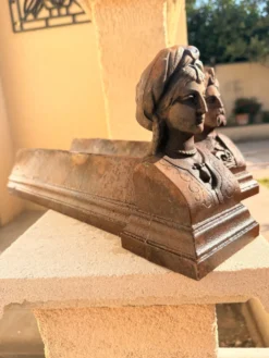 Chenets de cheminé en fonte