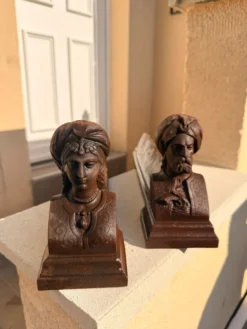 Chenets de cheminé en fonte