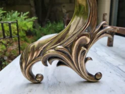 Chenets en bronze doré XIXe