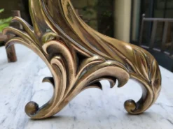 Chenets en bronze doré XIXe