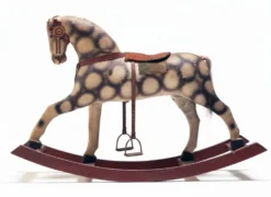 Cheval à bascule ancien, années 1940, Tchécoslovaquie