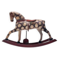 Cheval à bascule ancien, Tchécoslovaquie, années 1940
