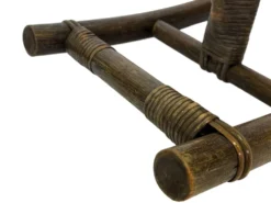 Cheval à bascule en bambou et rotin du milieu du siècle, design années 60 pour enfants
