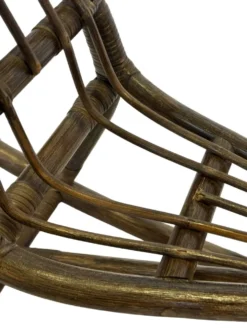 Cheval à bascule en bambou et rotin du milieu du siècle, design années 60 pour enfants