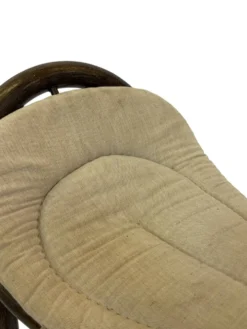 Cheval à bascule en bambou et rotin du milieu du siècle, design années 60 pour enfants