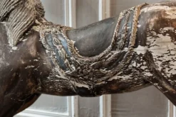 Cheval à bascule en bois, cheval de manège du XIXème siècle