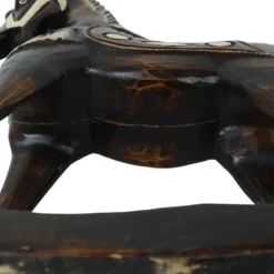 Cheval à bascule en bois, France 1970