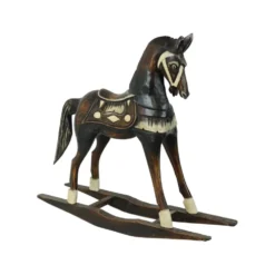 Cheval à bascule en bois, France 1970