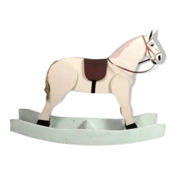 Cheval à bascule pour enfant en bois 1950