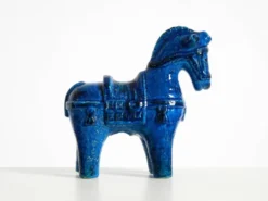 Cheval en céramique des années 60 de la collection Rimini Blue par Aldo Londi pour Bitossi