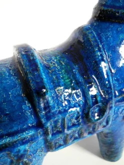 Cheval en céramique des années 60 de la collection Rimini Blue par Aldo Londi pour Bitossi