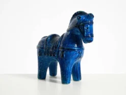 Cheval en céramique des années 60 de la collection Rimini Blue par Aldo Londi pour Bitossi