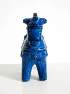 Cheval en céramique des années 60 de la collection Rimini Blue par Aldo Londi pour Bitossi